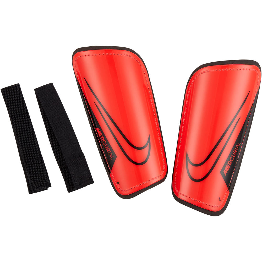 Mercurial hardshell espinilleras Rojo (L)