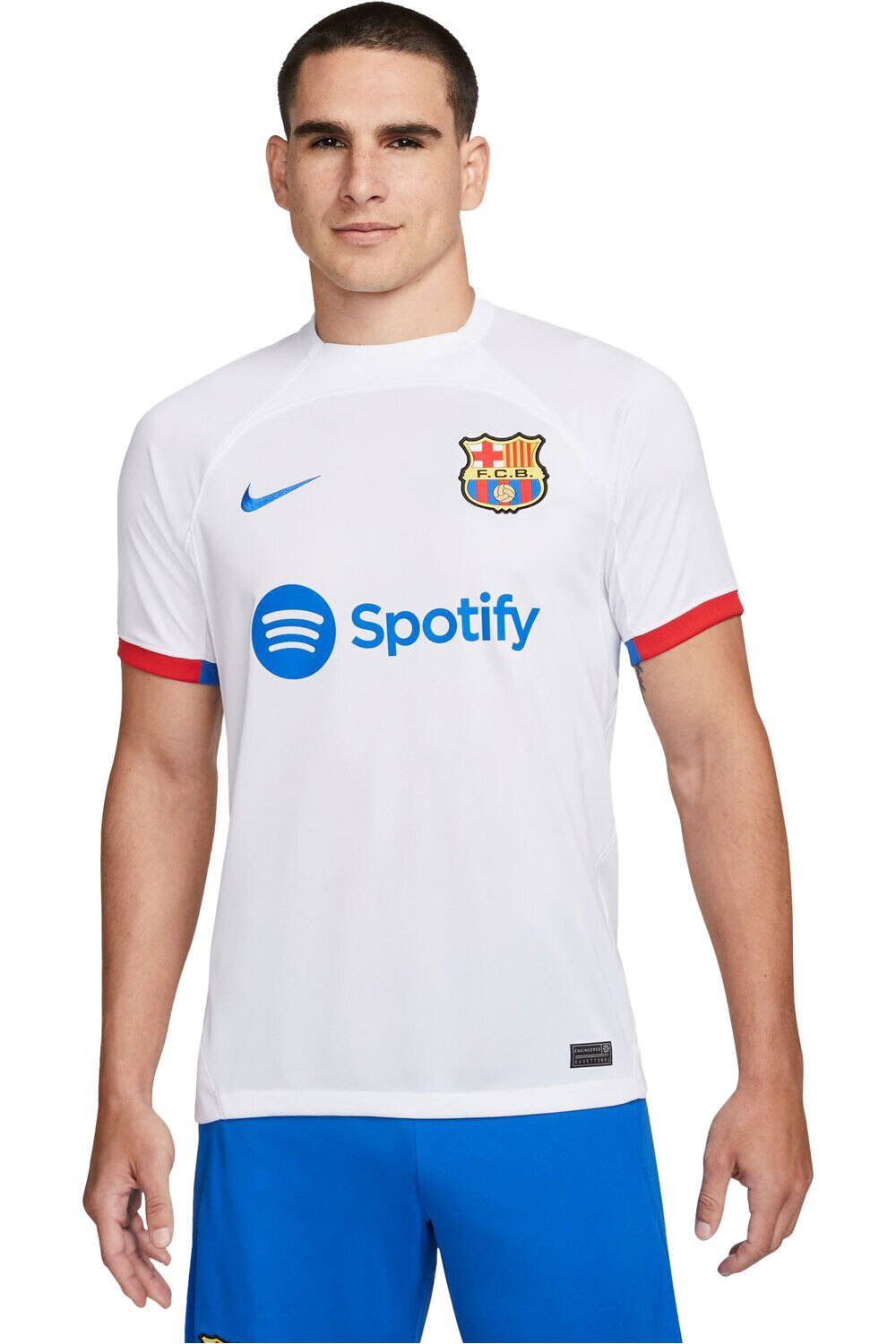 Nike camiseta de fútbol oficiales BARCELONA 24 M NK DF STAD JSY SS AW AZ vista frontal