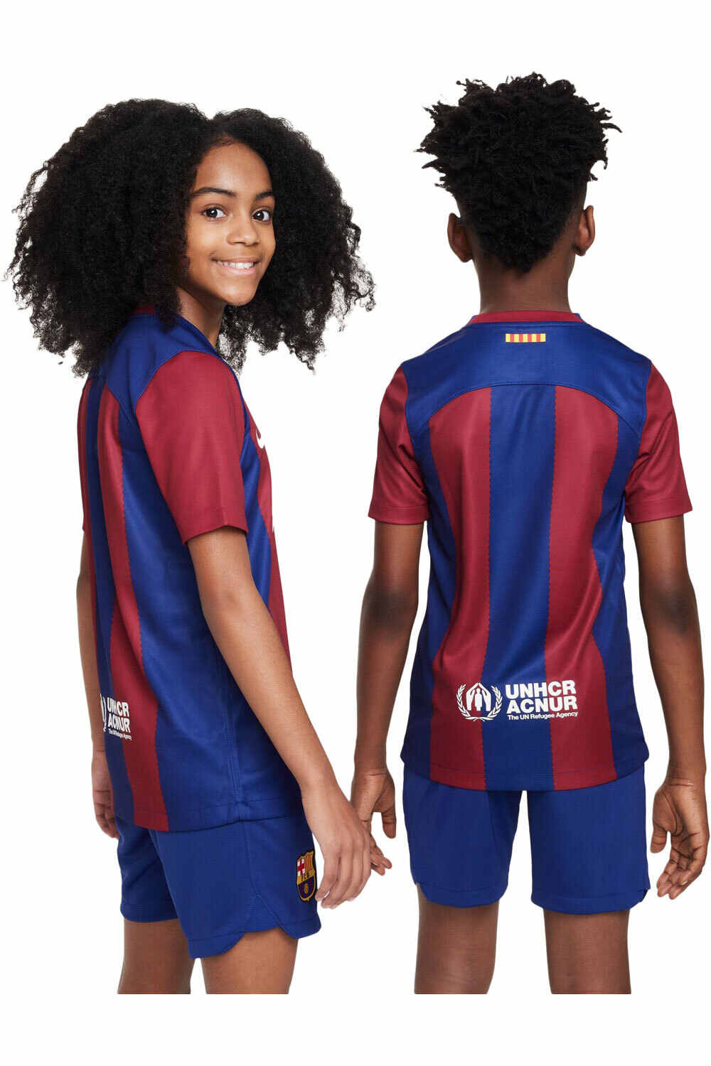 Nike camiseta de fútbol oficiales niño BARCELONA 24 Y NK DF STAD JSY SS HM vista trasera