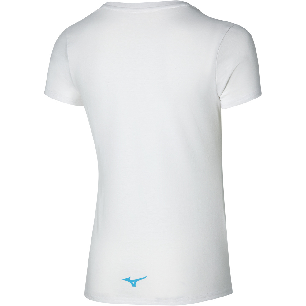 Mizuno camiseta entrenamiento manga corta mujer Athletics RB Tee (w) vista trasera