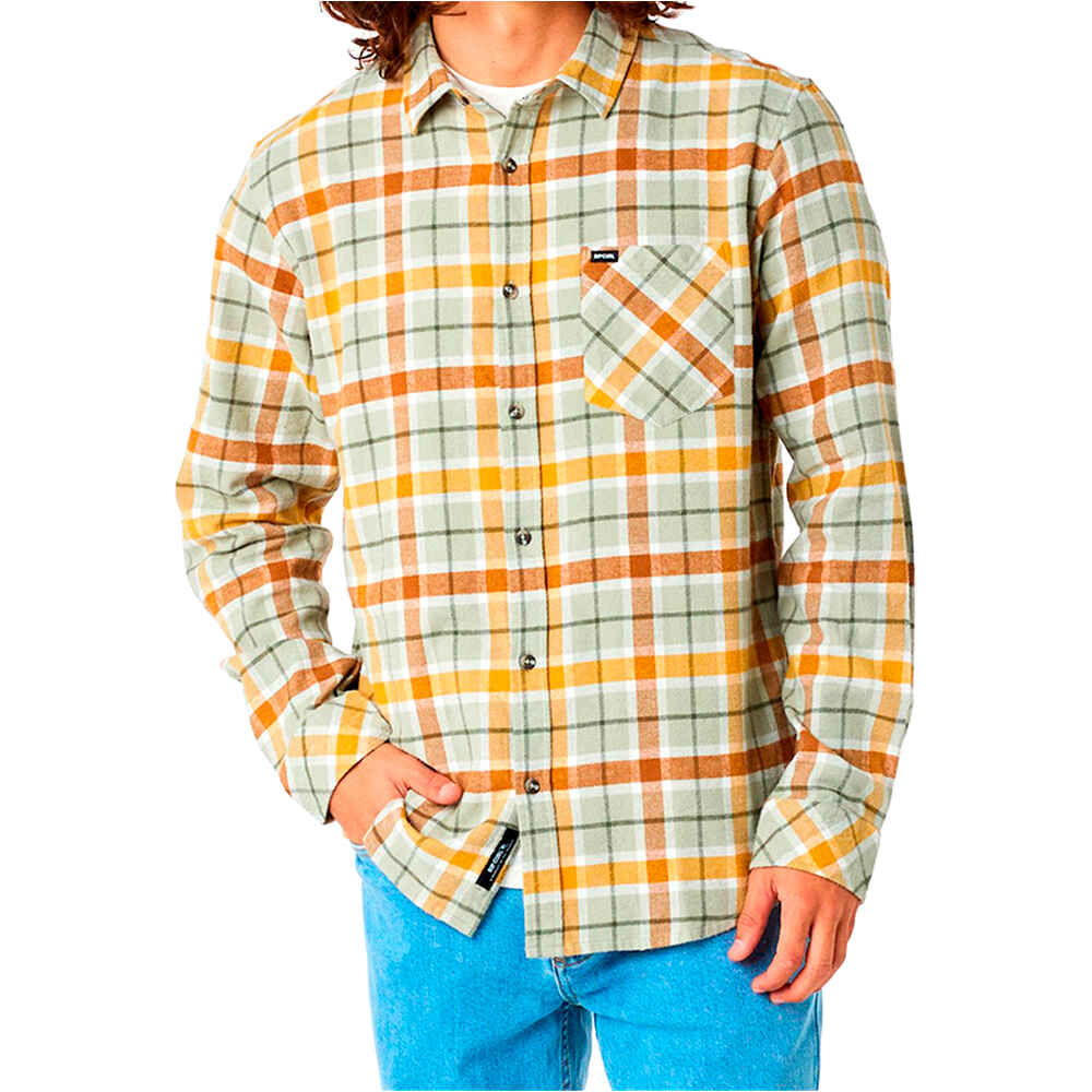 Rip Curl camisa manga larga hombre CHECKED IN FLANNEL vista frontal