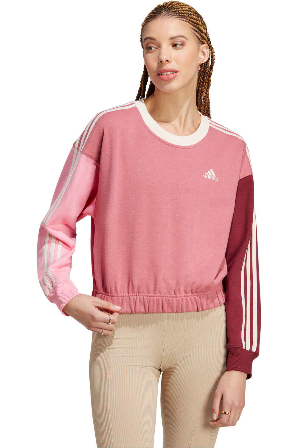 adidas sudadera mujer W 3S CR SWT vista frontal