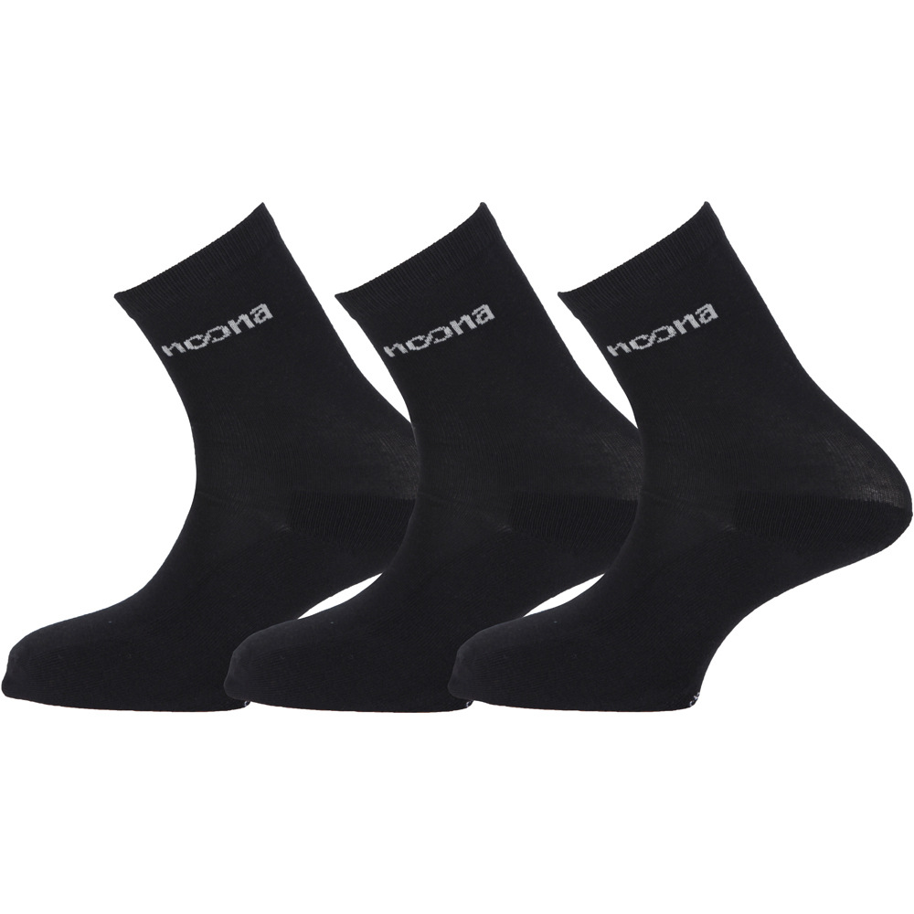 Noona calcetines deportivos PACK 3 ADULTO ALTO NEGRO vista frontal