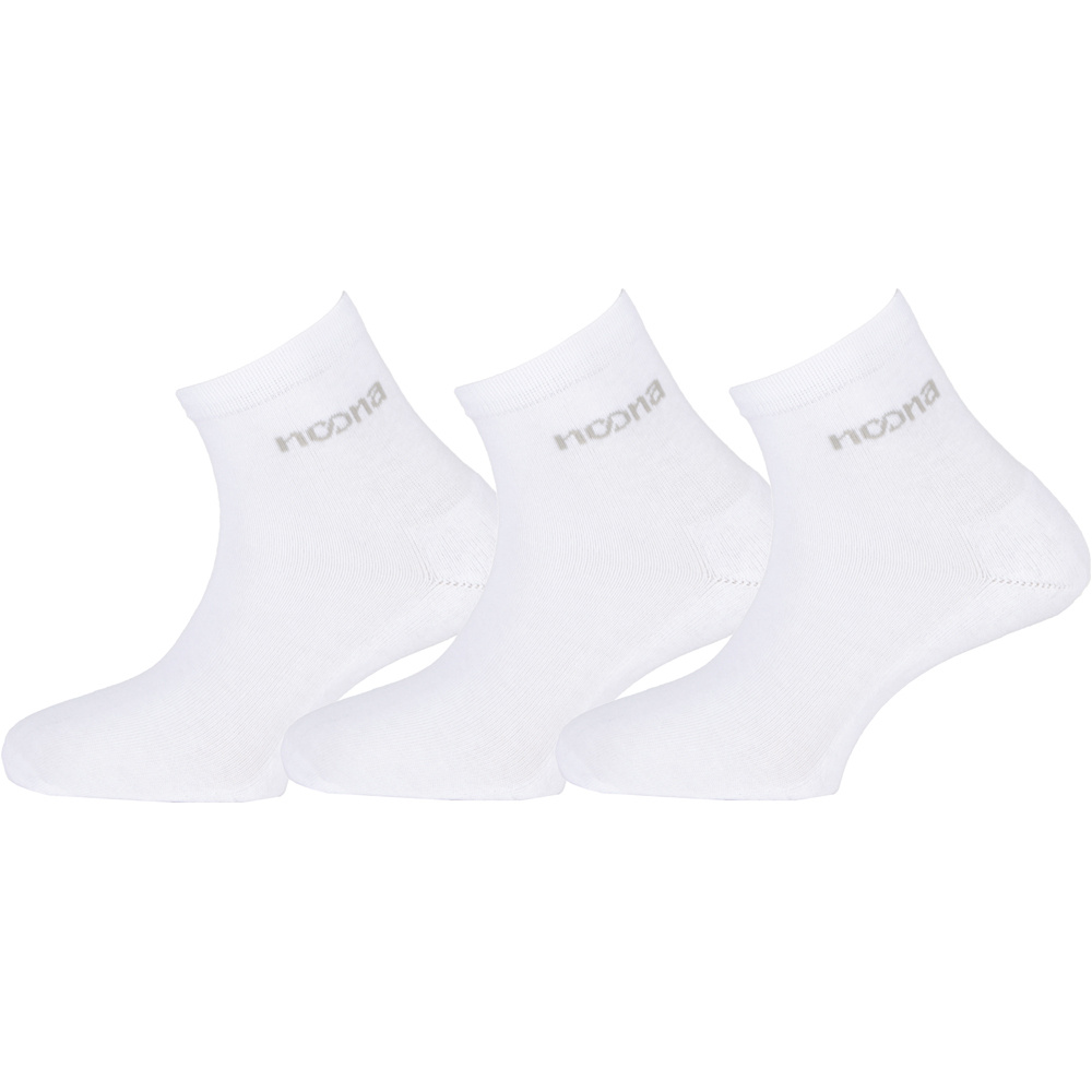 Noona calcetines deportivos PACK 3 ADULTO BAJO BLANCO vista frontal