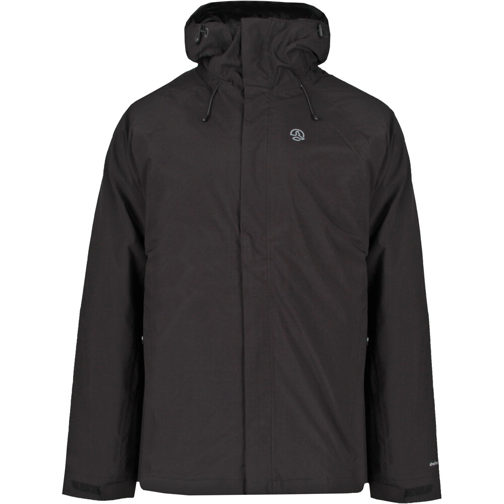 Alne 3 in 1 chaqueta impermeable insulada hombre Negro (M)