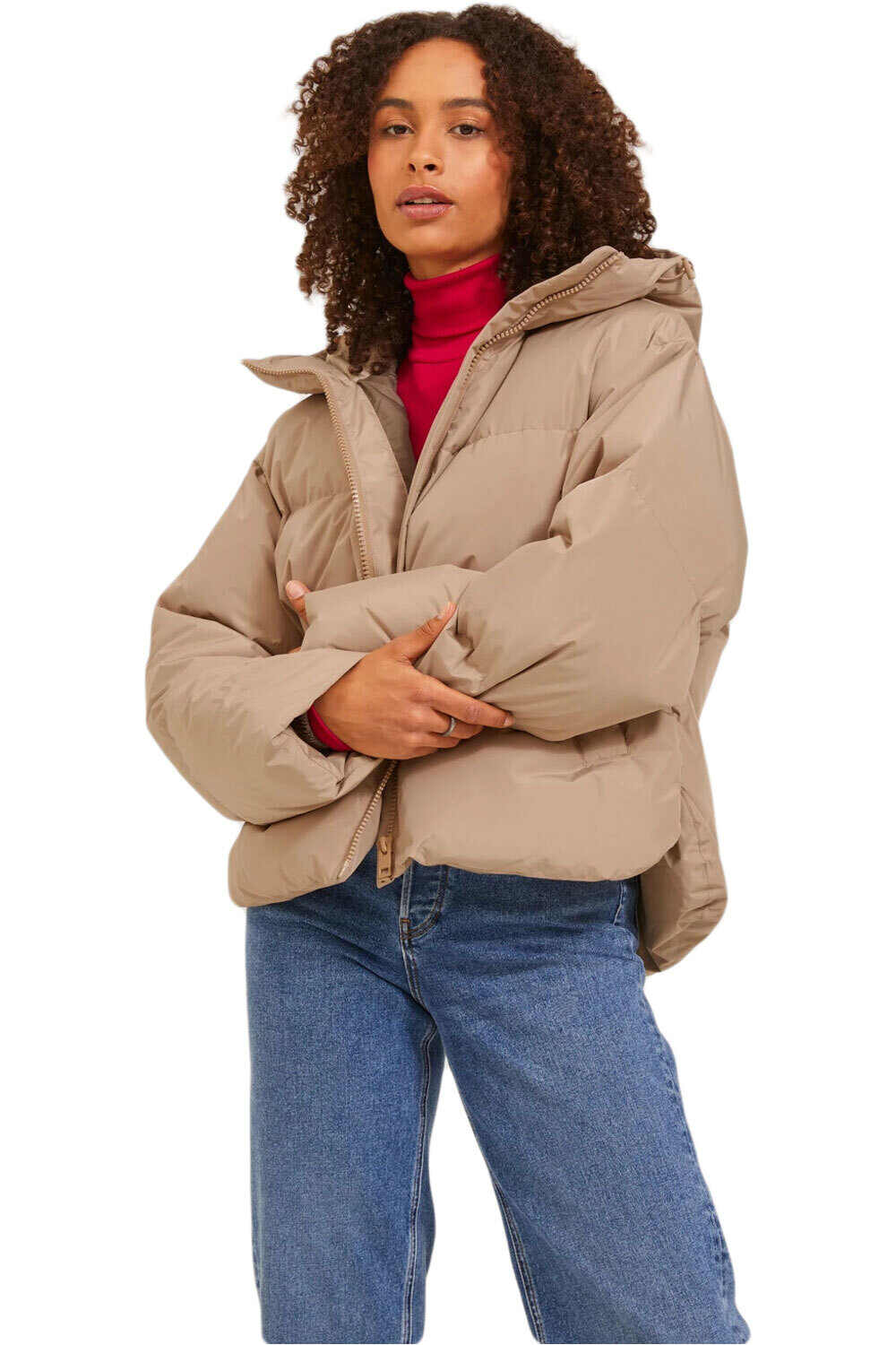 J&J chaquetas mujer JXMISTY DOWN PUFFER JACKET OTW SN vista frontal