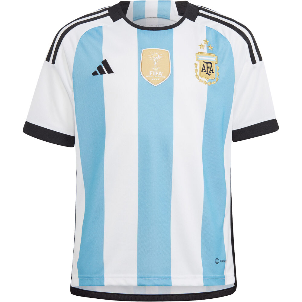 adidas camiseta de fútbol oficiales niño ARGENTINA 22 H JSY Y D3S vista frontal
