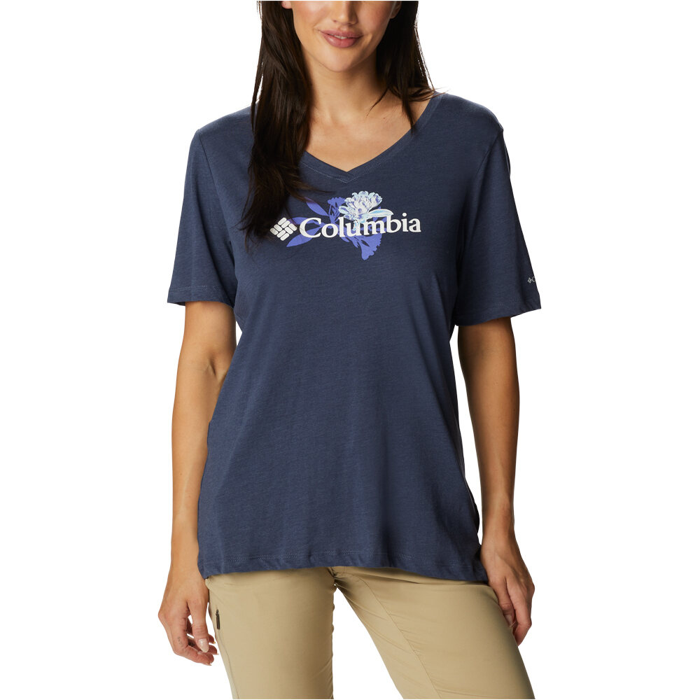 Columbia camiseta manga corta mujer Bluebird Day Relaxed V Neck 04