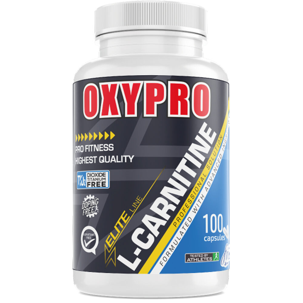 Oxypro complementos nutricionales L-CARNITINA 100 vista frontal