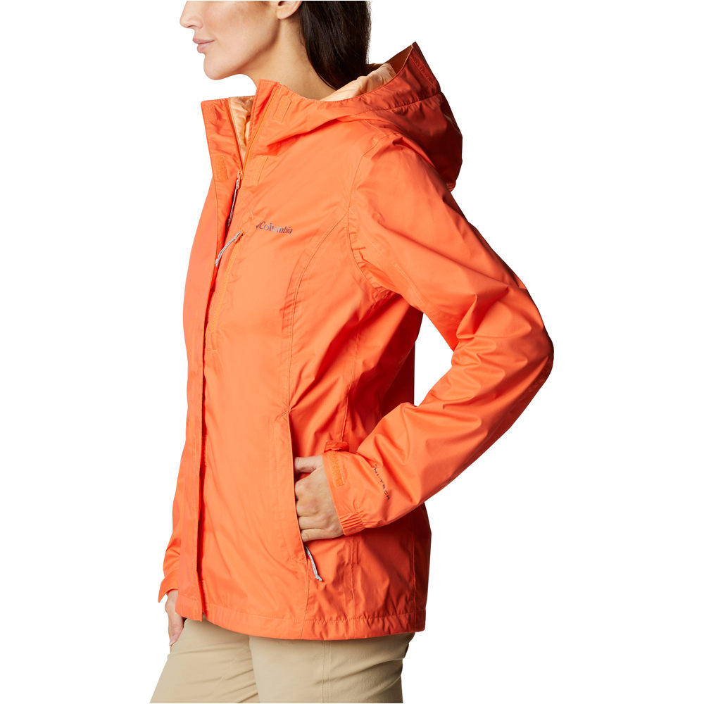 Columbia CHAQUETA TRAIL RUNNING MUJER Pouring Adventure II Jacket vista detalle