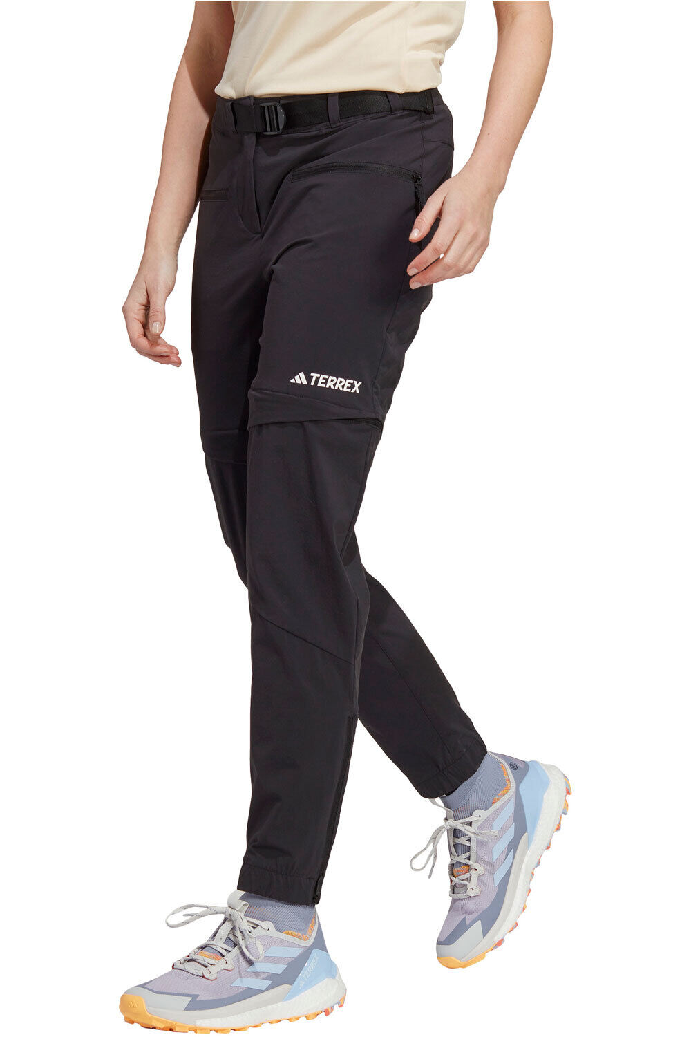 Terrex utilitas hiking zip-off pantalón montaña mujer Negro (38)