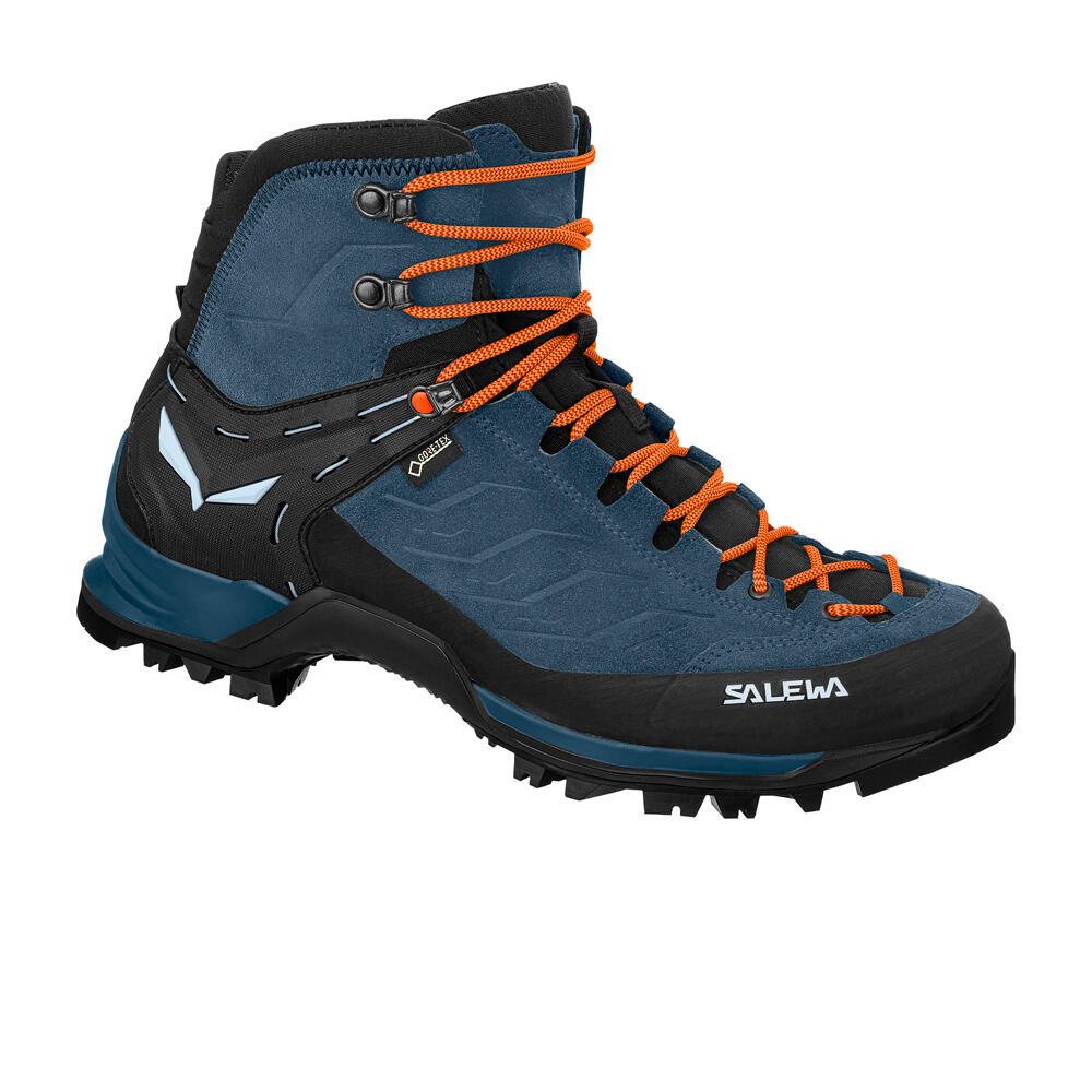 Mountain trainer mid gore-tex bota montaña cuero hombre Azul (46,5)