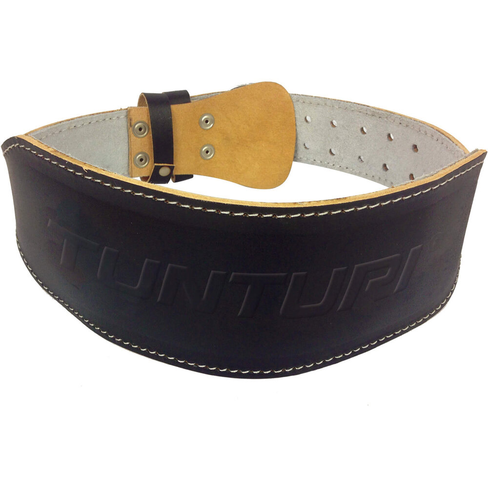 Tunturi cinturón halterofilia WEIGHTLIFTING BELT 120/CM BLACK vista frontal