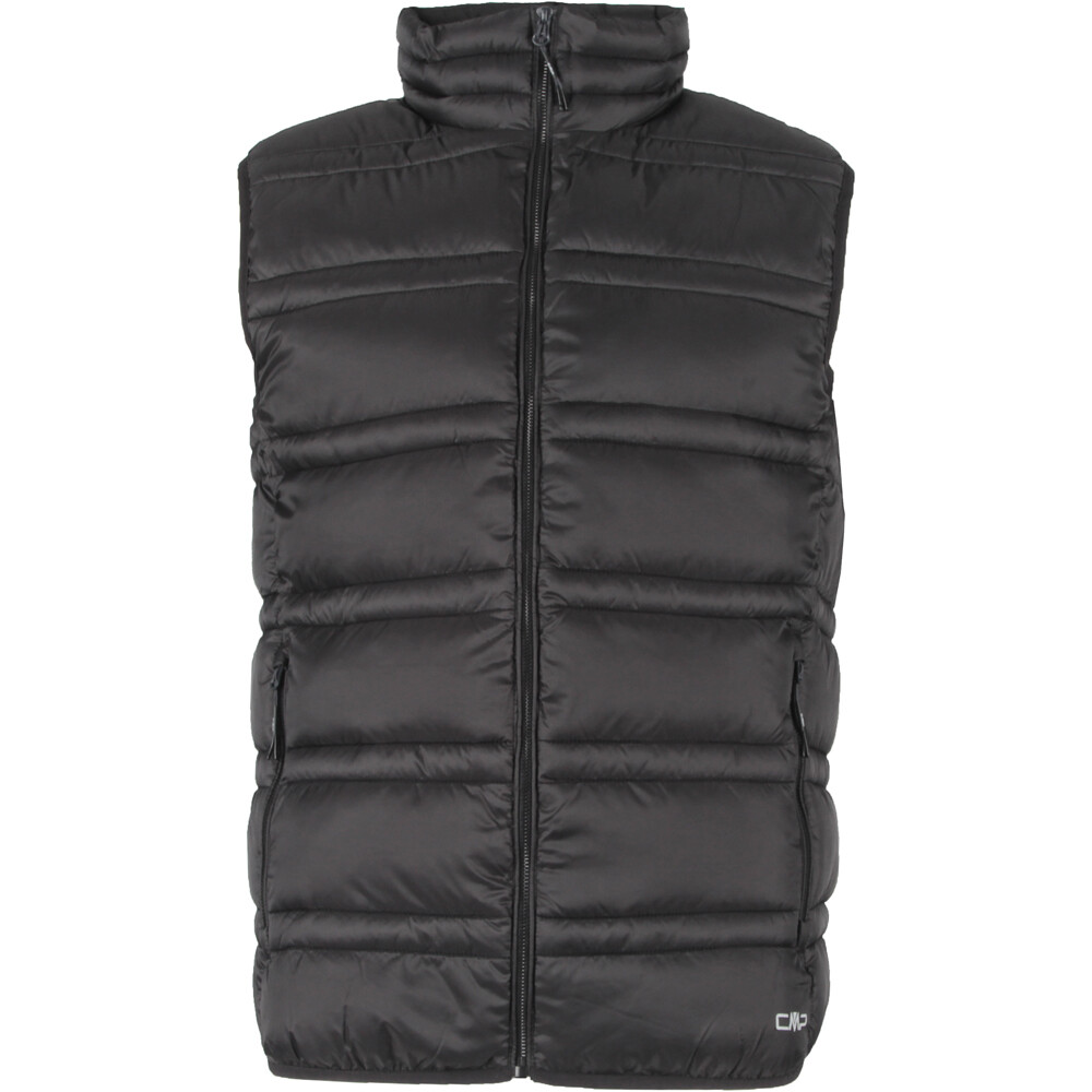 Man vest snaps hood chaleco outdoor hombre Negro (50)