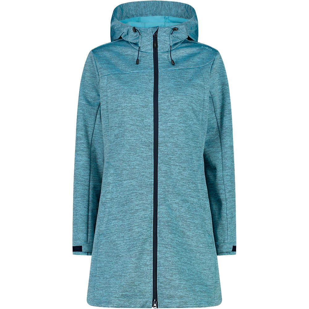 Woman coat fix hood chaqueta softshell mujer Azul (40)