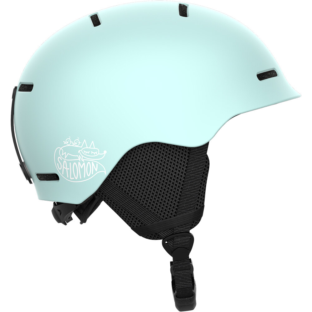 Salomon casco esquí infantil HELMET ORKA Bleached Aqua vista frontal