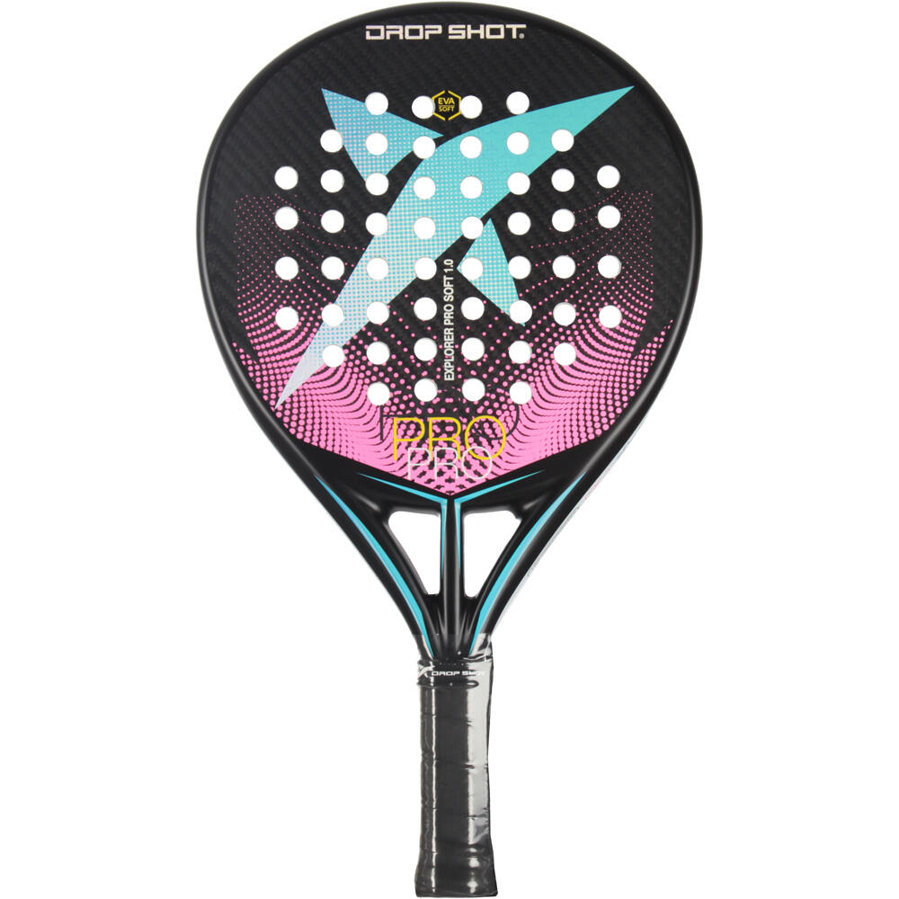 Dropshot pala pádel adulto EXPLORER PRO SOFT 1.0 3K vista frontal