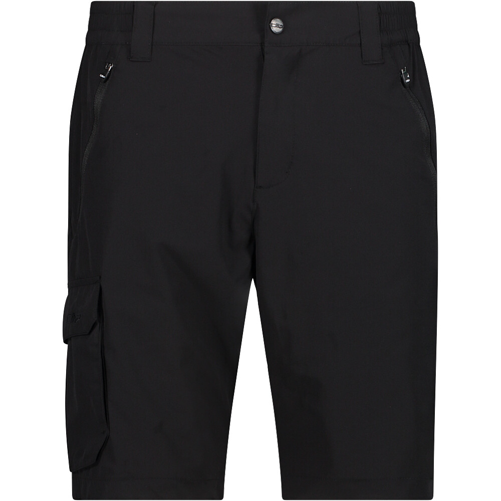 Man bermuda pantalón corto montaña hombre Negro (52)