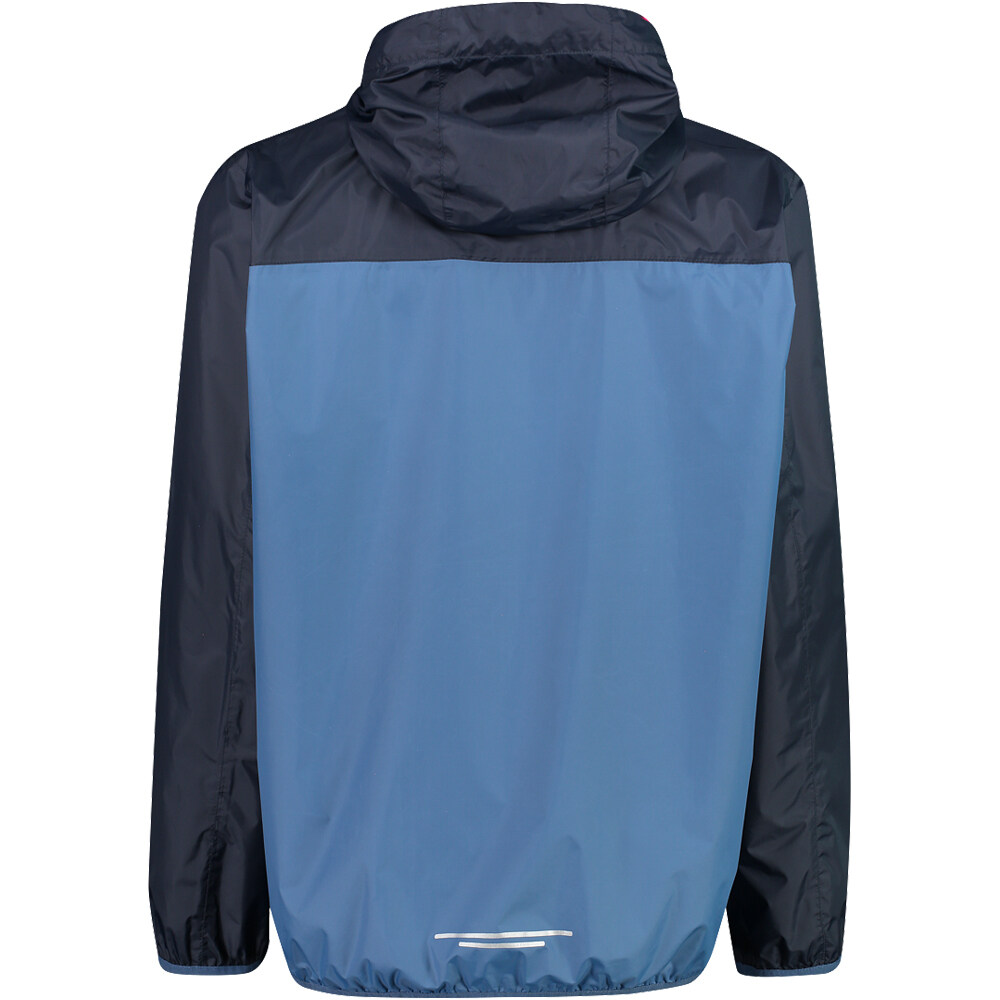 Cmp chubasquero hombre MAN JACKET RAIN FIX HOOD AZ vista trasera