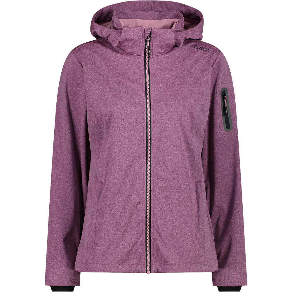 Woman jacket zip hood chaqueta softshell mujer Rosa (46)