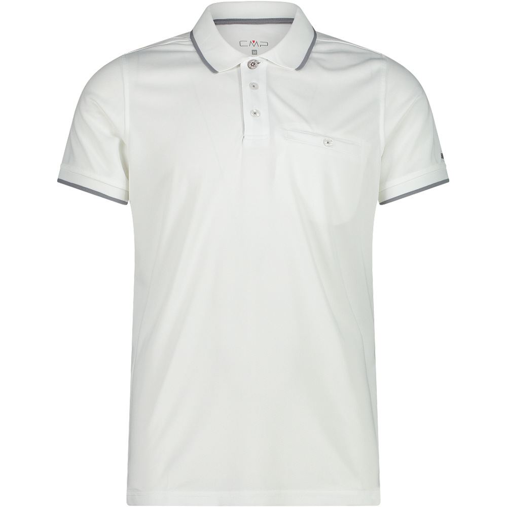 Man polo camiseta montaña manga corta hombre Blanco (48)