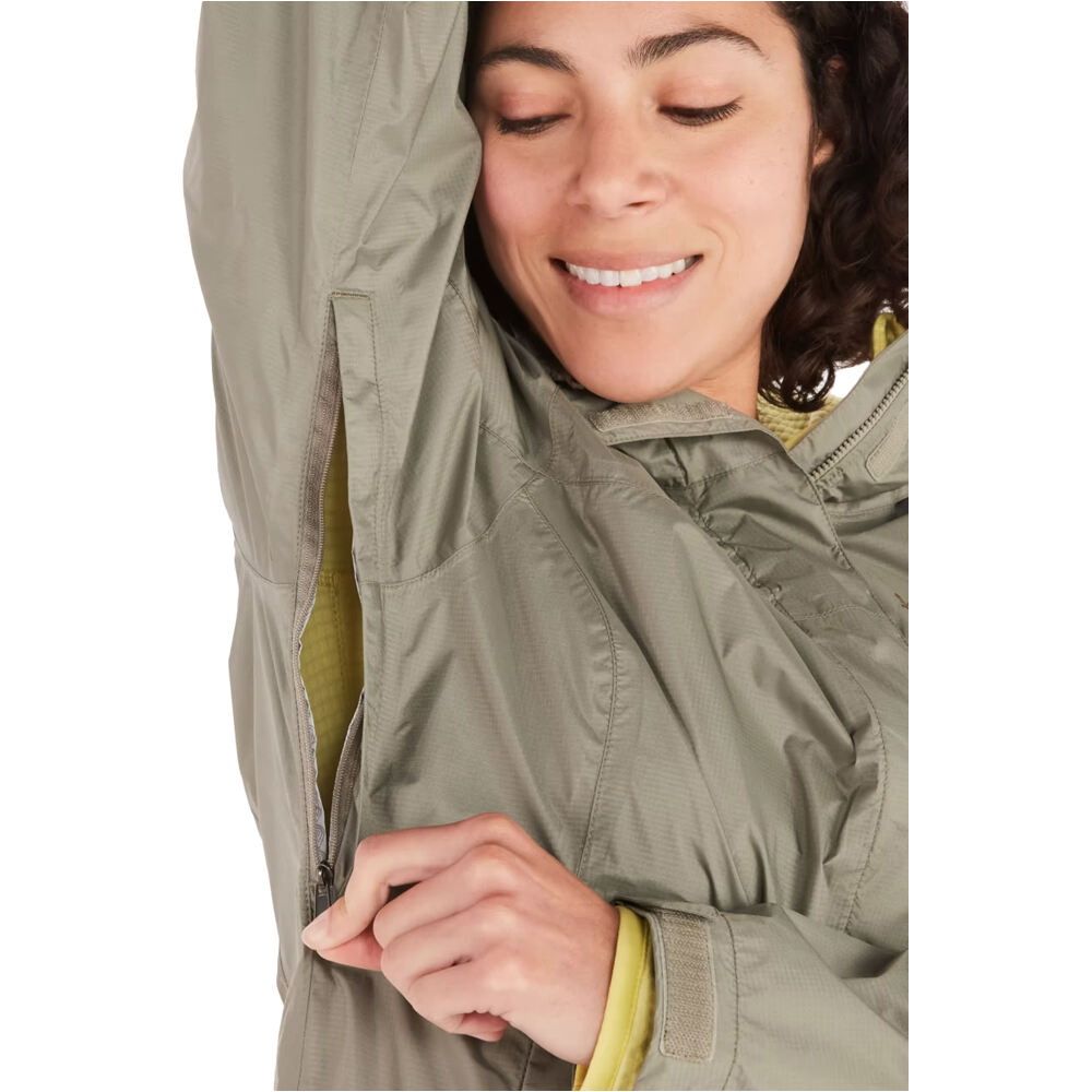 Marmot chaqueta impermeable mujer Wm's PreCip Eco Jacket vista detalle