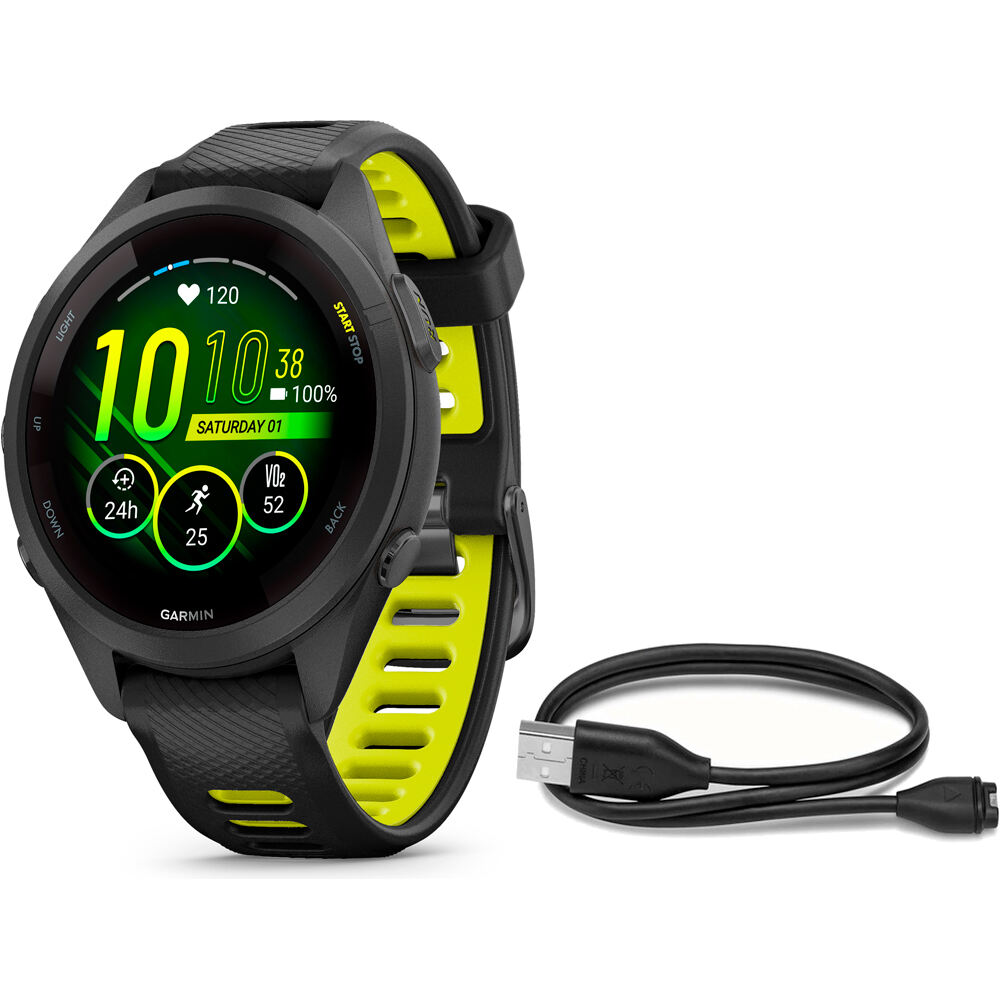 Garmin pulsómetros con gps Forerunner 265S vista frontal