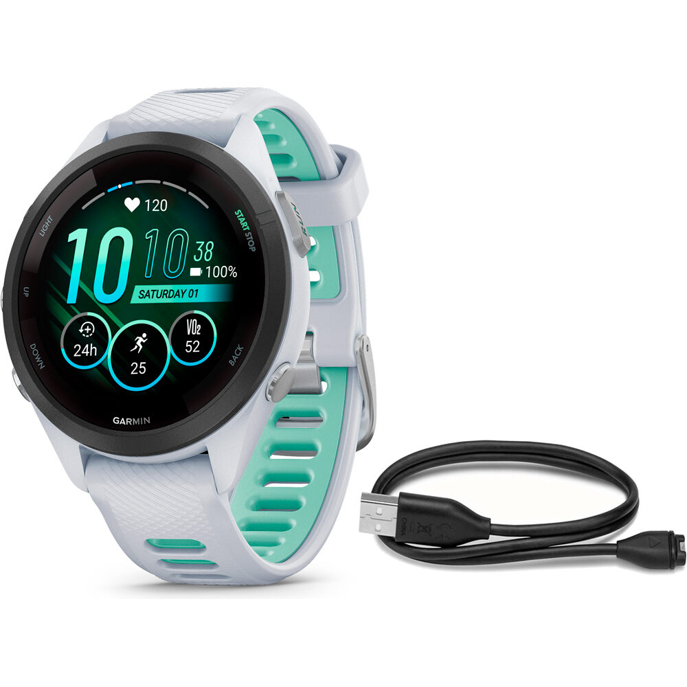 Garmin pulsómetros con gps Forerunner 265S vista frontal