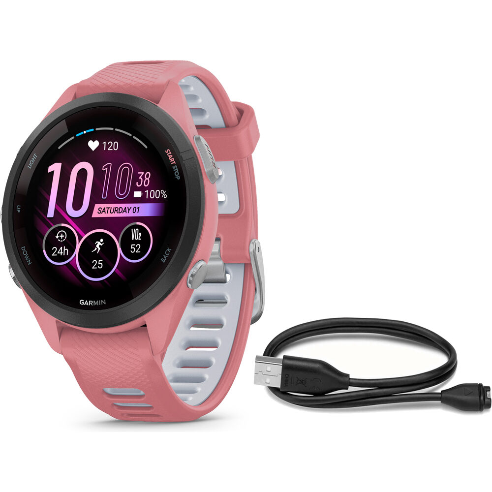 Garmin pulsómetros con gps Forerunner 265S vista frontal