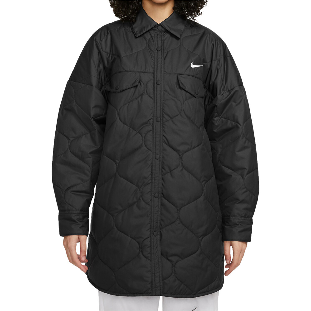 Sportswear essentials quilted trench chaquetas mujer Negro (S)