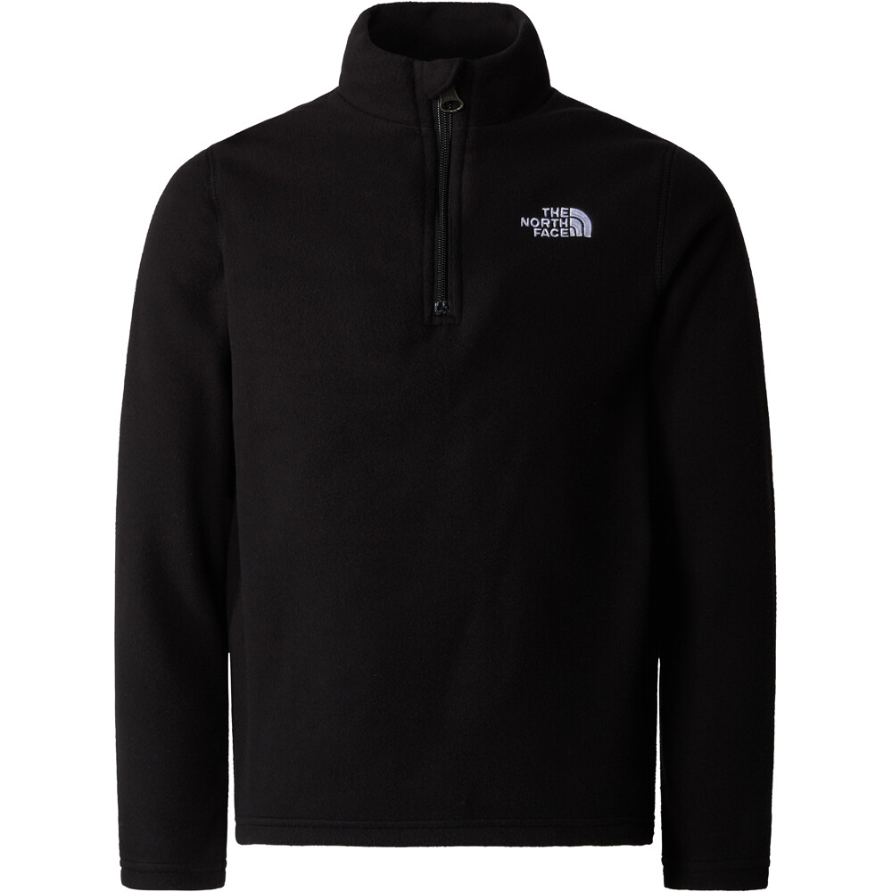 The North Face camiseta montaña manga larga niño TEEN GLACIER FLEECE 1/4 ZIP vista frontal