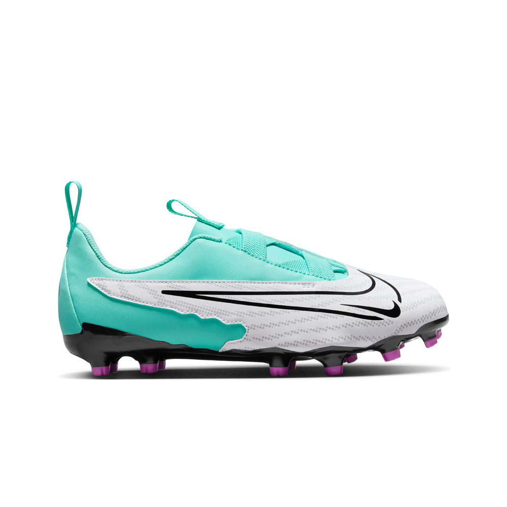 Nike botas de futbol niño cesped artificial JR PHANTOM GX ACADEMY FG/MG TURQNE lateral exterior