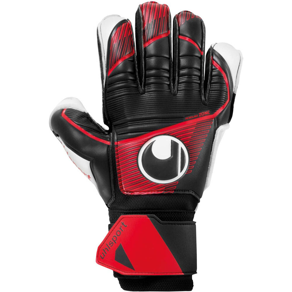 Uhlsport guantes portero infantil POWERLINE SOFT FLEX FRAME JR NERO vista frontal