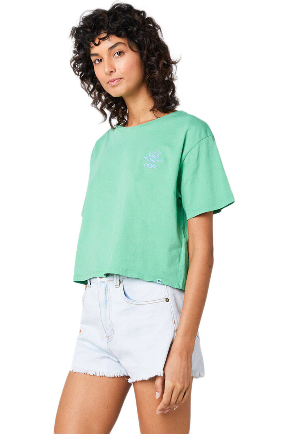 Rip Curl camiseta manga corta mujer SEARCH ICON CROP TEE vista detalle