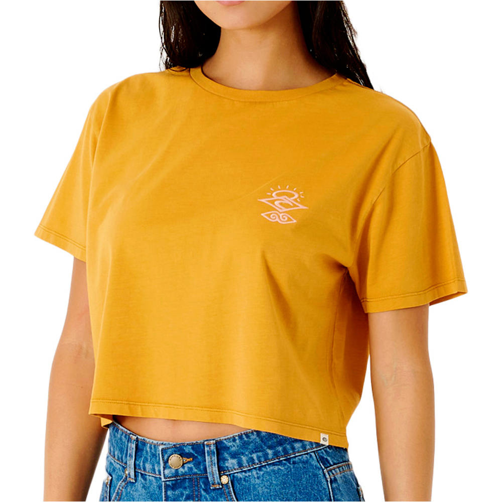 Rip Curl camiseta manga corta mujer SEARCH ICON CROP TEE vista trasera