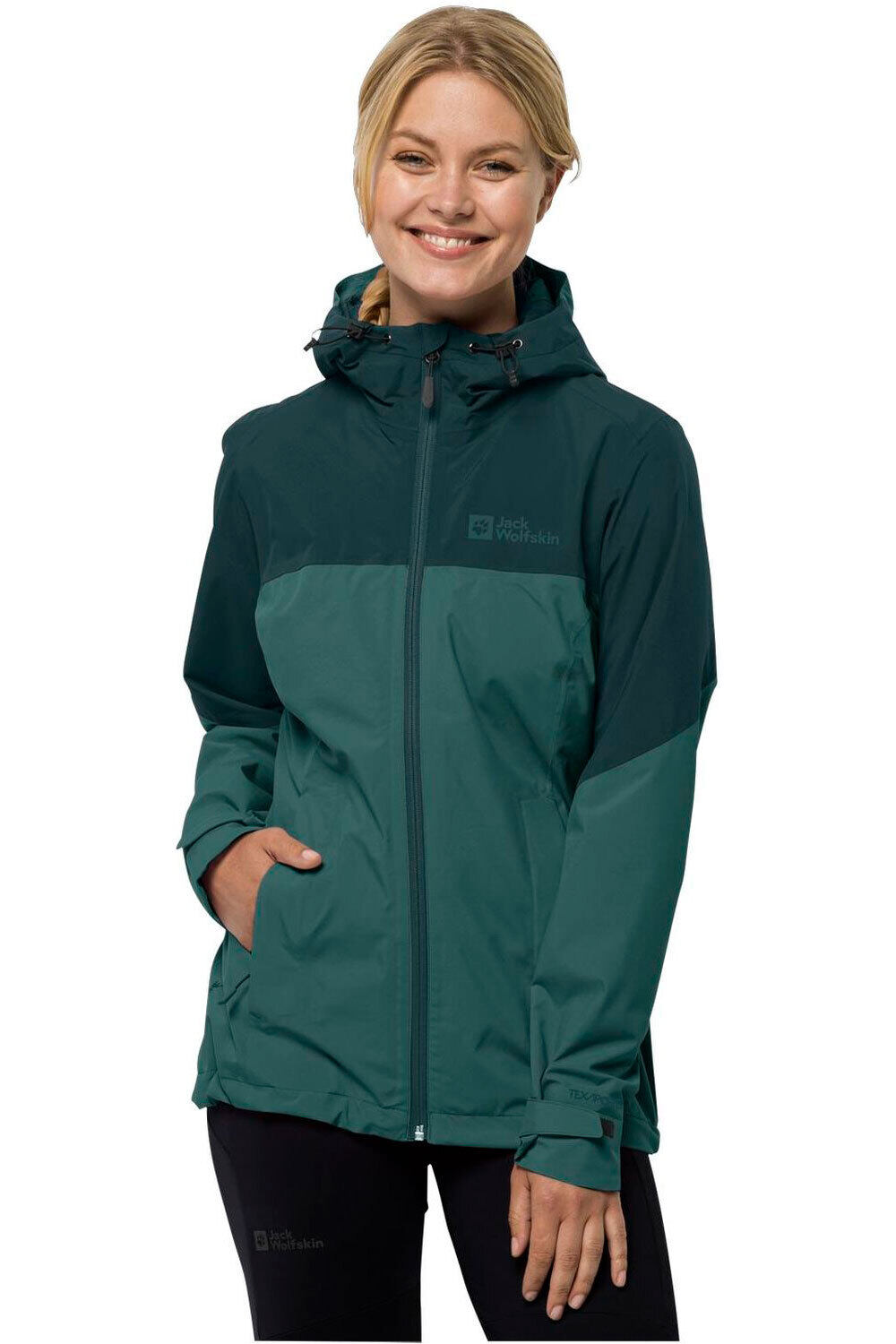 Jack Wolfskin chaqueta impermeable mujer WEILTAL 2L JKT W vista frontal