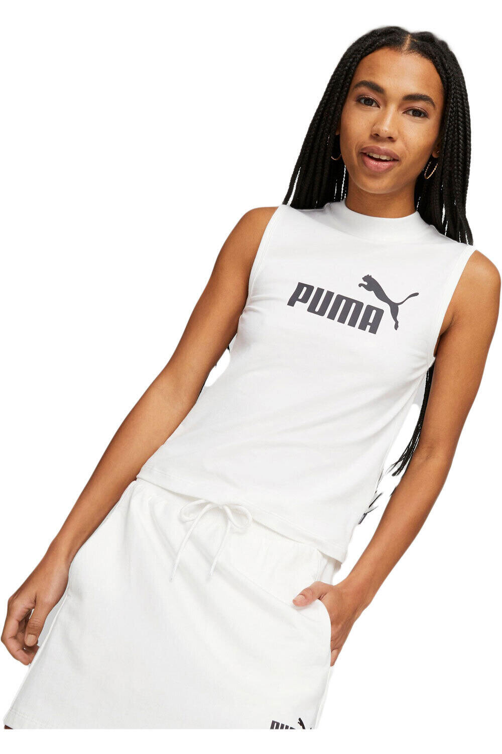 Puma camiseta tirantes mujer ESS Slim Logo Tank vista frontal