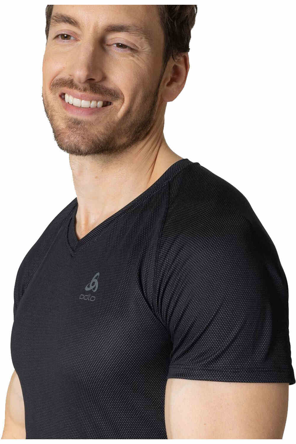 Odlo camiseta térmica manga corta hombre BL TOP v-neck s/s ACTIVE EVERYDAY ECO 2P vista detalle