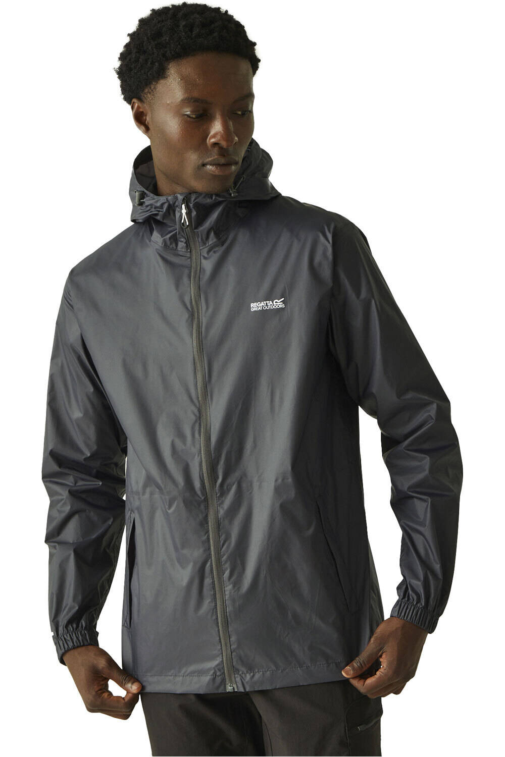 Pack it iii chubasquero hombre Gris (XXL)