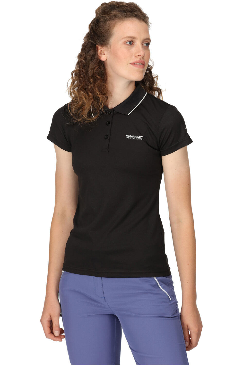 Maverick v camiseta montaña manga corta mujer Negro (10)