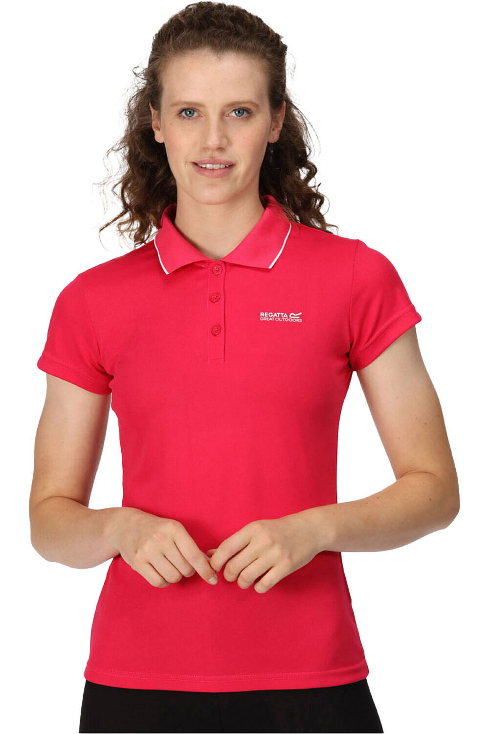 Maverick v camiseta montaña manga corta mujer Rosa (8)