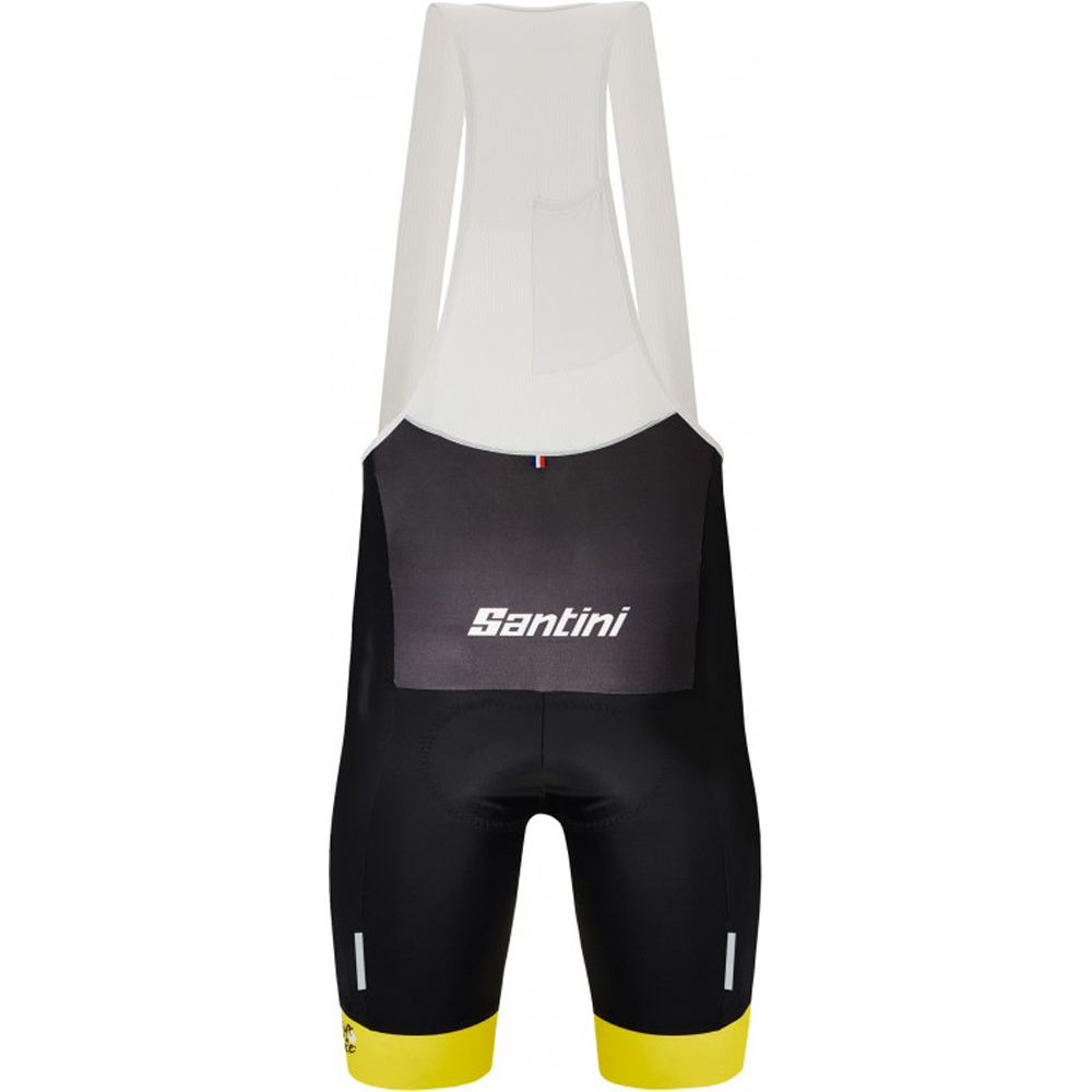 Santini culotte corto hombre Tour de France overall leader Bib Shorts vista trasera