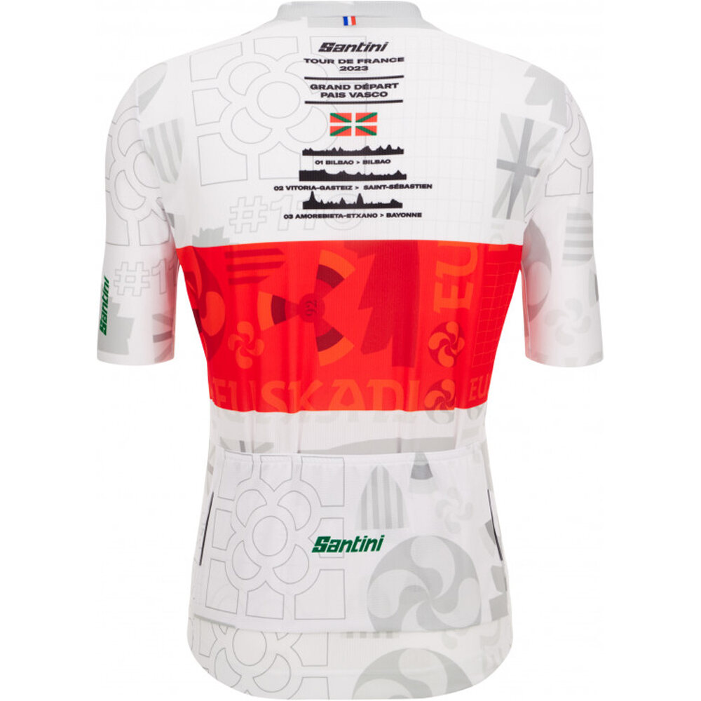 Santini maillot manga corta hombre Grand Depart Pais Vasco kit cycling jersey - Tour de France vista trasera