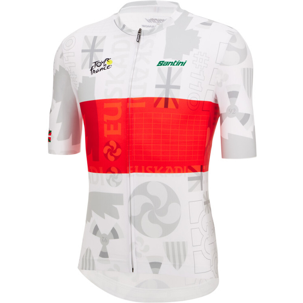 Santini maillot manga corta hombre Grand Depart Pais Vasco kit cycling jersey - Tour de France vista detalle