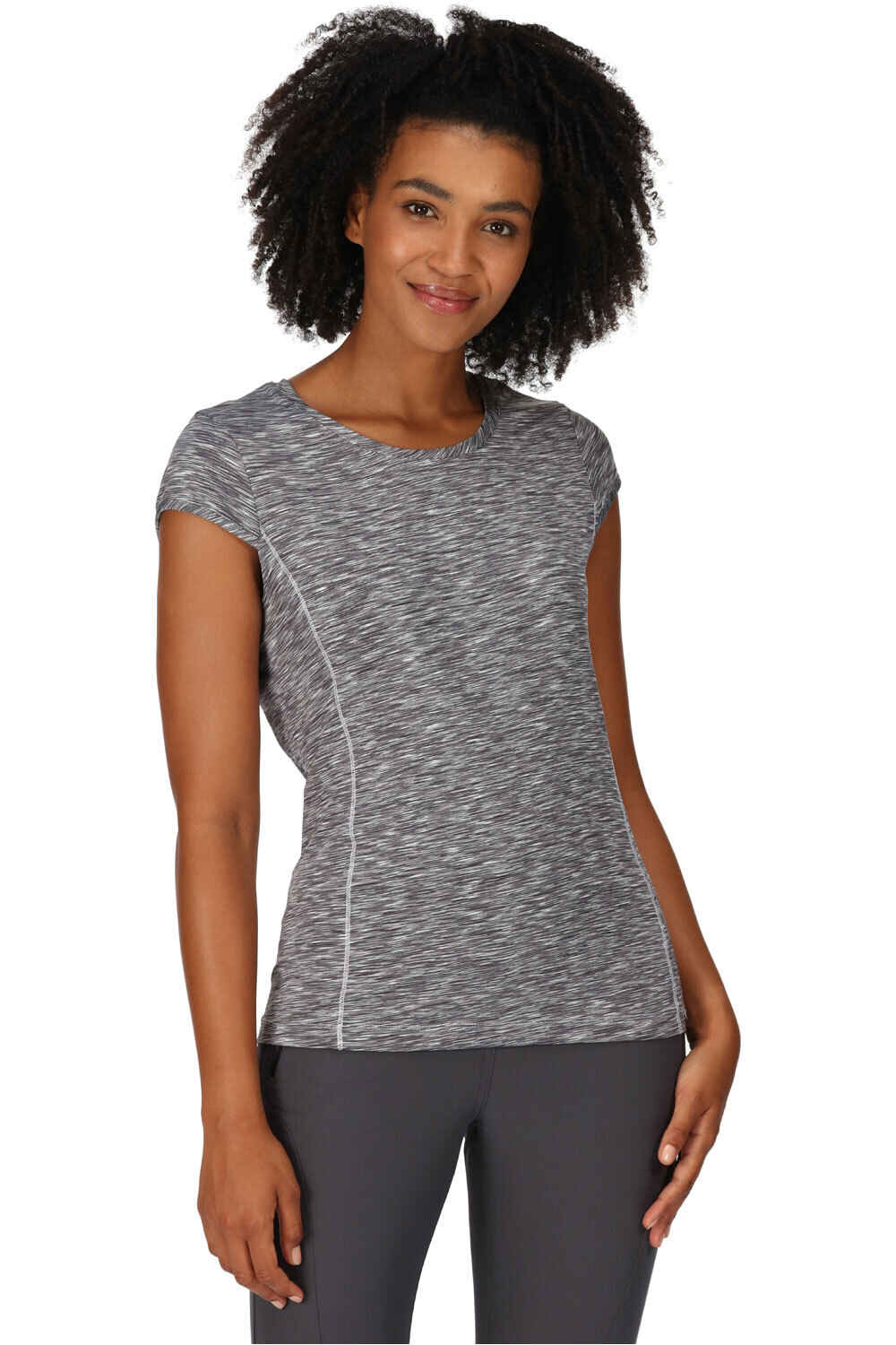 Hyperdimension ii camiseta montaña manga corta mujer Gris (16)