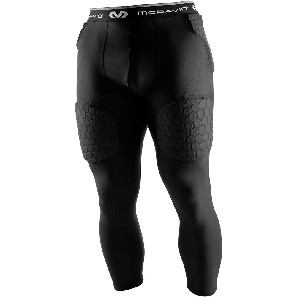 Hex thudd 5-pad 3/4 tight pantalón futbol calentador Negro (XL)