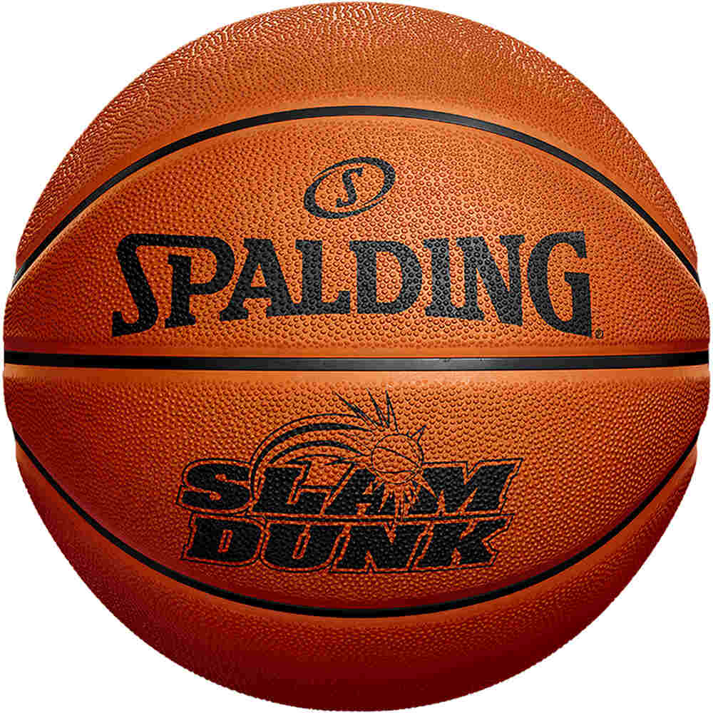 Spalding balón baloncesto Slam Dunk Orange Sz7 Rubber Basketball vista frontal