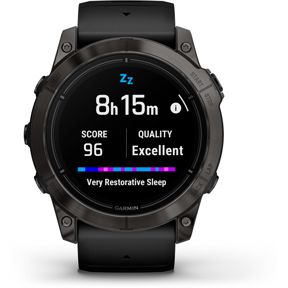 Garmin pulsómetros con gps EPIX PRO, 51, Saph, CrbnGryDLC Ti, Black 08