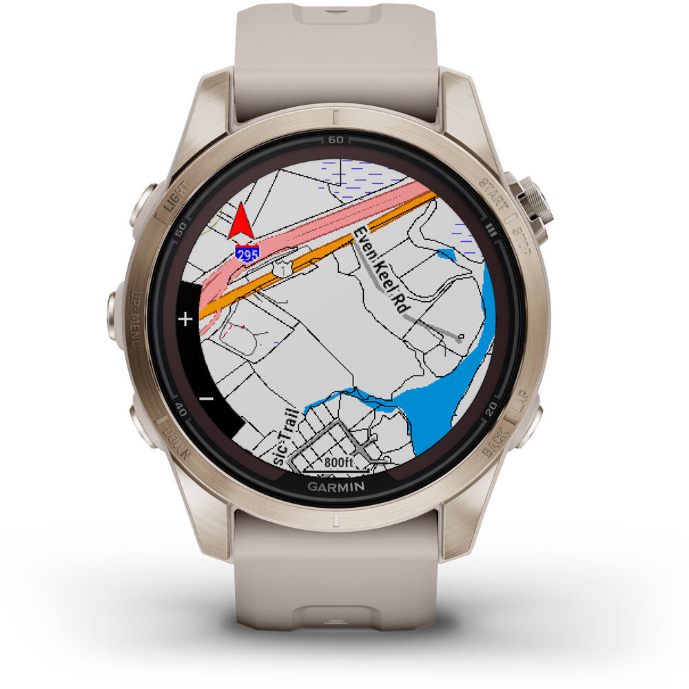 Garmin pulsómetros con gps fenix 7S Pro Saph Solar, Cream Gold SS w 05