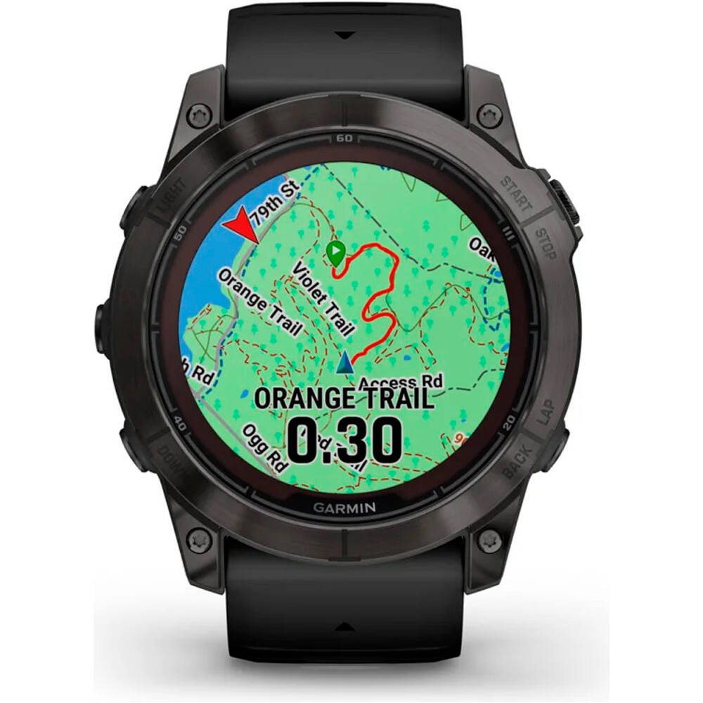 Garmin pulsómetros con gps fenix 7X Pro Saph Solar Carbon Gray Ti w 03